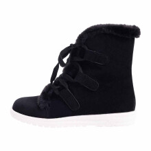 Damen-Schneestiefel, Winterstiefel zum Hineinschlüpfen, Stiefeletten mit warmem Innenfutter