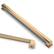 Lot de 6 poignées de porte de placard de cuisine en bronze champagne de 256 mm (10 pouces) - Quincaillerie pour portes de placard et tiroirs