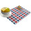 Set van 6 placemats met sterren en buffelruitmotief, ter ere van 4 juli. 2
