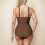 Μαγιό για γυναίκες FrontCross Ruched Μαγιό με V λαιμόκοψη Push Up 5