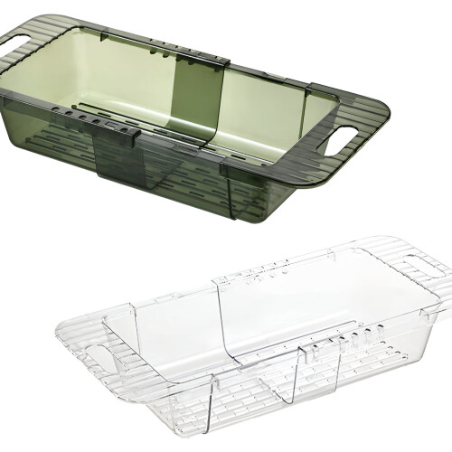 ACDANC2Pcs Small Dish Drying Rack,Dish Drainer,Dish Strainers for Kitchen Counter,Green&White 2