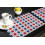 Set van 6 placemats met sterren en buffelruitmotief, ter ere van 4 juli. 5