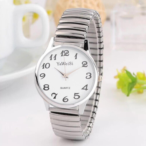 ΝΕΑ Unisex Ρολόγια Χειρός Quartz με Επεκτάσιμο Ελαστικό Λουράκι για Γυναίκες Άνδρες 2