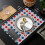 Set van 6 placemats met sterren en buffelruitmotief, ter ere van 4 juli. 6