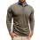 Polo homme décontracté uni à manches longues et coupe ample 1