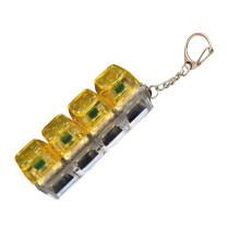 YOCBZ 4-in-1 Keyboard Fidget Toy with LED Light, Stress Relief Keychain for Adults – Luminous Type