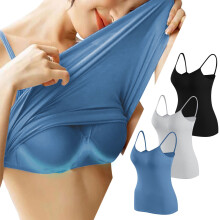 Damen-BHs, Push-up-BHs für Damen, 3er-Pack gepolsterte Camisoles, einfarbiges Sommertop, solo oder in Kombination mit anderen Kleidungsstücken