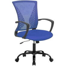 Office Chair Ergonomic Desk Chair Mesh Computer Chair with Lumbar Support Armrest Rolling Swivel Adjustable Task Chair for Adults(Blue)