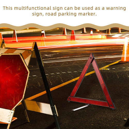 Road Triangles,Reflective Warning Triangle,3Pcs Safety Triangle Road Emergency Triangle Safety Reflective Triangle Foldable 11.2X9.6'' 2
