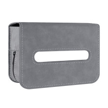 Porta-lenços/guardanapos para carro, organizador de assento de camurça para carro, encosto de assento de alta capacidade, porta-lenços para