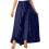 Γυναικεία Φούστα Casual Hakama με Ακανόνιστο Φιόγκο και Ψηλή Μέση, Μακριά Φούστα-Κιλότ, 2