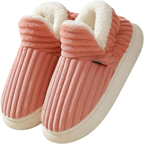 Fleeceforede plys-hjemmesko med memory foam