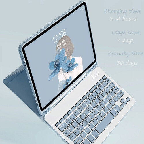 Capa com teclado compatível com Samsung Galaxy Tab S7Fe12.4Sm-t735 Ñ 1