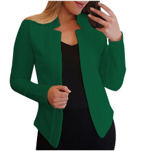 Blazer Jacket for Women Business Blazer Front Open Solid Work Jacket Slim Office Blazer For Daily/Work,Green