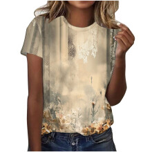Sweat-shirt d'été vintage à imprimé floral pour femme | Grandes tailles disponibles (S-3XL) | Mélange polyester et élasthanne