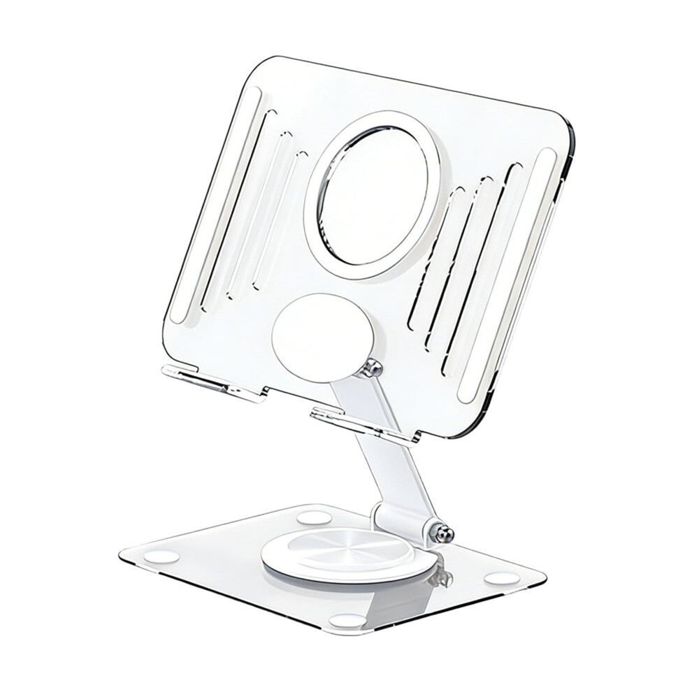 Rotating Plastic Phone Stand Â Adjustable, Foldable, Portable Holder For Smartphones & Tablets, Compatible With Home/Office Use White 9557311224317