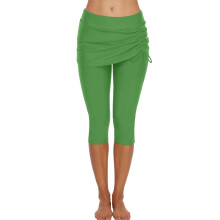 Badeshorts med leggings til kvinder, højtaljede, udskæringssyoga, lette, hyggelige, cropped bukser, ensfarvede, bløde pyjamasbukser