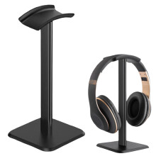 Headset-stativ til hovedtelefoner med aluminiumsophæng, kompatibel med over-ear-headset til computer, Xbox One, PS5, PS4, PC, spil, telefon, headset