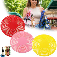 Sac de rangement et organisateur en silicone multi-usages – Porte-bouteilles en silicone, dessous de verre multifonctionnel en maille,