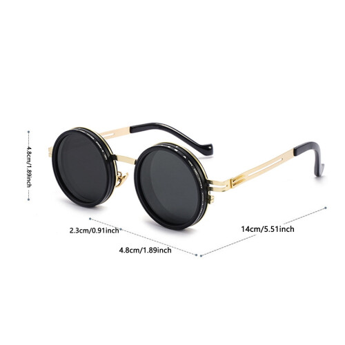 Ρυθμιζόμενα στρογγυλά γυαλιά ηλίου Polarized με απόχρωση, ND9 1-9Gears, ανθεκτικά στη 1