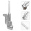 OUNONA Silver Right Angle Drill Extension S for Car with Magnetic Hex Socket and 3