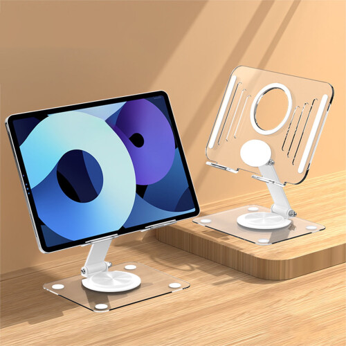 Rotating Tablet Stand Desktop Portable Foldable Adjustable 2