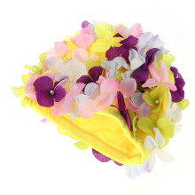 Flower Swim Cap for Women in Assorted Color Nylon Material for Comfortable Swimming Use Size L