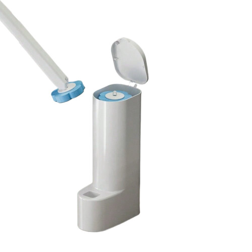 Cepillo desechable para inodoro con soporte, ABS extensible