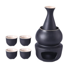 Ceramic Sake Set Cups with Warmer Porcelain Pottery for Tea Party Restaurant