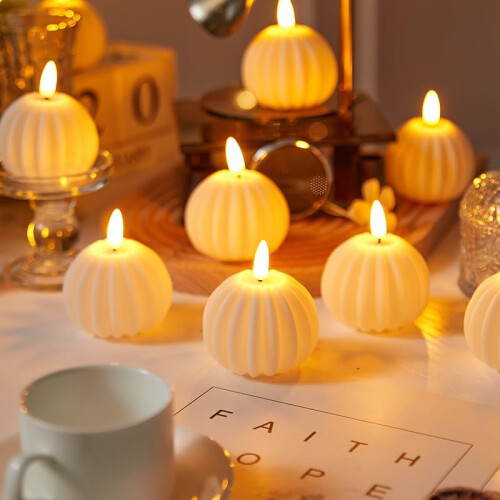 Bougie citrouille à piles (lot de 12) 1