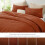 Fluffy Twin Comforter Set Terracotta Fleece 1 Comforter + 1 5