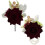 Set di corsage e boutonnière bordeaux (2 pezzi) 1
