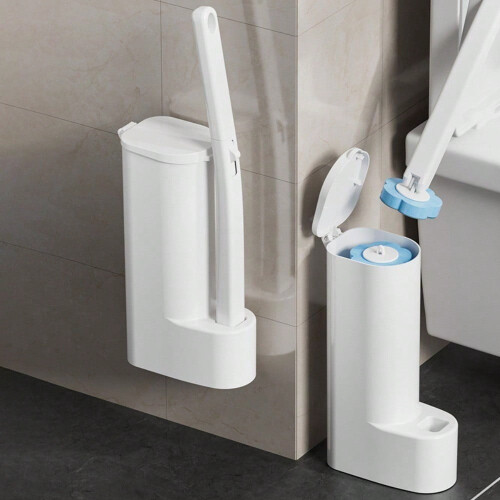 Cepillo desechable para inodoro con soporte, ABS extensible 1