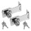 2Pcs Silver Rectangular Door Bolt Lock for Bathroom and Bedroom Protection 8