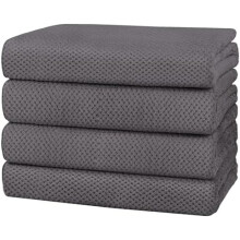 Ensemble de 4 serviettes de bain en microfibre 76 x 152 cm, douces et à séchage rapide, pour la salle de bain, la piscine, la plage, la natation et