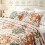 Boho bloemenprint omkeerbare dekbedset kingsize met 2 3