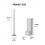 Cepillo desechable para inodoro con soporte, ABS extensible 4
