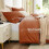 Fluffy Twin Comforter Set Terracotta Fleece 1 Comforter + 1 3