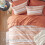 Twin Comforter Set Burnt Orange Striped Reversible 5-Pc 4