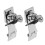 2Pcs Silver Rectangular Door Bolt Lock for Bathroom and Bedroom Protection 6