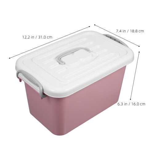 unbranded Storage Bins Plastic for Stackable Clear Container Toy Child Pink 1
