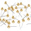 500 Pack Map Push Pins Map Tacks Small Size (Gold, 1/8 Inch) 3