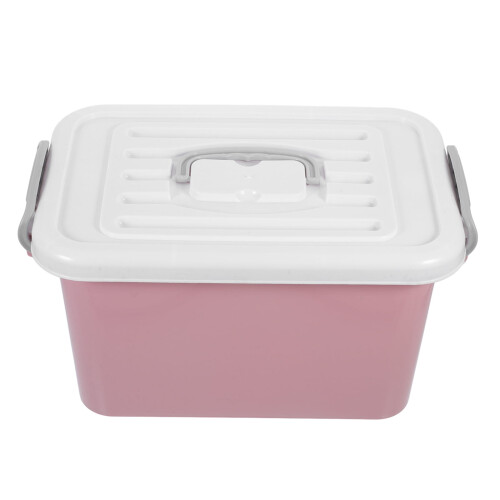 unbranded Storage Bins Plastic for Stackable Clear Container Toy Child Pink