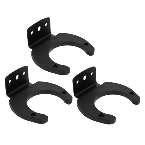3pcs Wall-mounted Mic Rack Sturdy Microphone Holder No Wire Microphone Hook