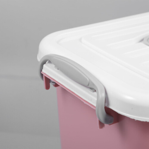 unbranded Storage Bins Plastic for Stackable Clear Container Toy Child Pink 2