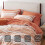 Twin Comforter Set Burnt Orange Striped Reversible 5-Pc 3