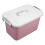Bacs de rangement empilables avec couvercles roses PP1pcs 6