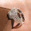 Princess Cut Diamond Couple Ring Set 2 pcs 6