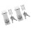 2Pcs Silver Rectangular Door Bolt Lock for Bathroom and Bedroom Protection 3