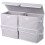4-delte foldbare non-woven opbevaringskasser med låg, grå 2